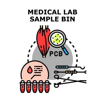 Medical laboratory analyzing human biological samples for health Stock Illustration
