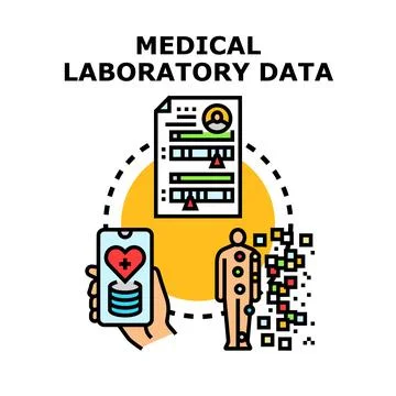 Medical laboratory data analyzing human health information イラスト素材