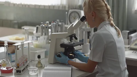 Medical Laboratory - Lab Assistent - Bood Test Stock Footage 95551483
