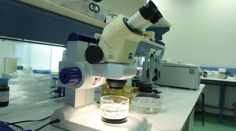 Medical Laboratory microscope Stock Footage 40345214
