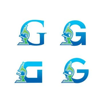 Medical Laboratory Monogram Logo Letter G Stock Illustration