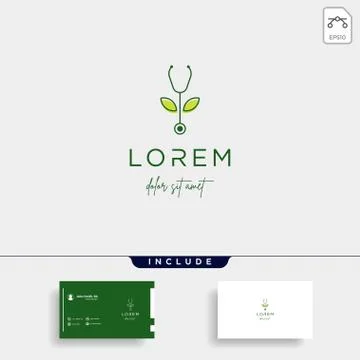 Medical leaf logo design vector nature medicine icon Illustrazione stock
