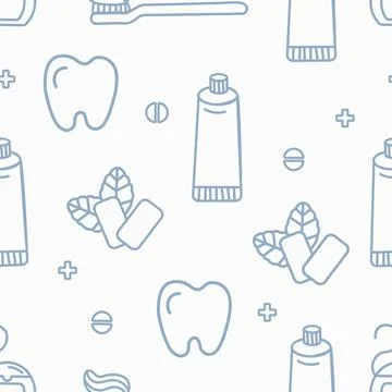 Medical light pattern with gray objects oral hygiene dentist healthcare Illustrazione stock