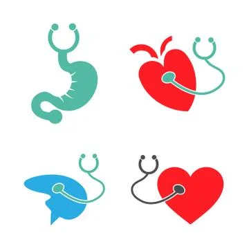 Medical logo design template. vector illustrator Stock Illustration