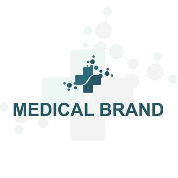 Medical logo with digital network Stock Illustration