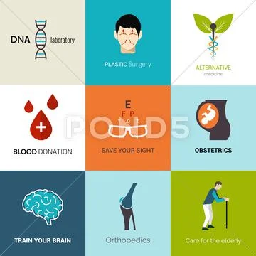 Medical Logo Set Stock Illustration