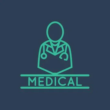 MEDICAL logo vector Illustrazione stock