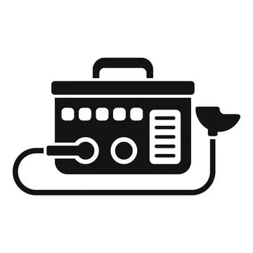 Medical machine icon simple vector. Respiratory oxygen Stock Illustration
