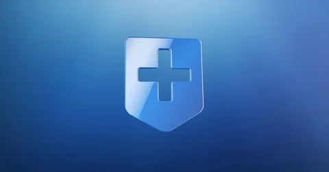 Medical Map Pin Blue 3d Icon 動画素材 71847643