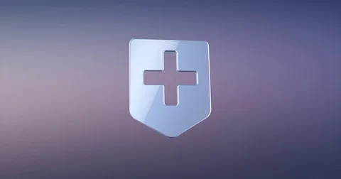 Medical Map Pin Silver 3d Icon Stock Footage 71846219