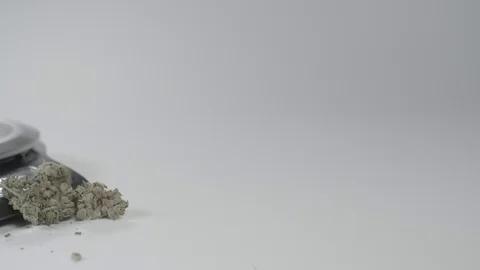 Medical Marijuana on a scale Vídeo Stock 79449866