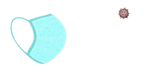 Medical mask Video stock 128224037