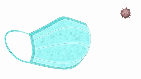 Medical mask Video stock 128224092
