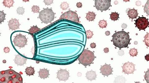 Medical mask Video stock 128224294