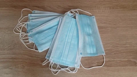 Medical Mask On The Table. Stock-Footage 136957553