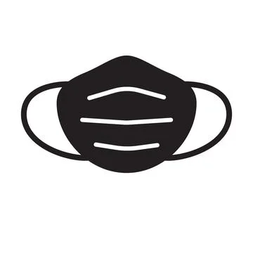 Medical mask vector icon isolate on white background for graphic design, logo Stock Illustration