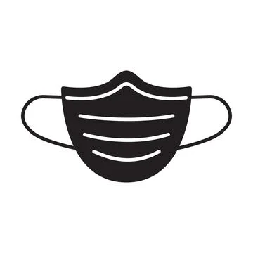 Medical mask vector icon isolate on white background for graphic design, logo Stock-Illustration