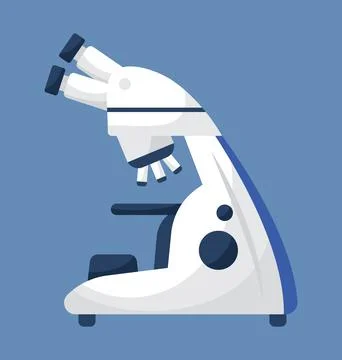 Medical microscope flat icon. Measuring equipment for science researching lab Stock-Illustration