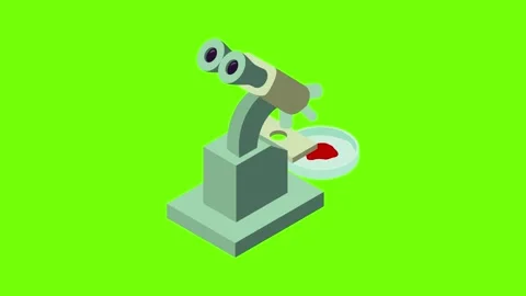 Medical microscope icon animation Stock Footage 152577411