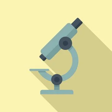 Medical microscope icon flat vector. Bacteria disease Illustrazione stock