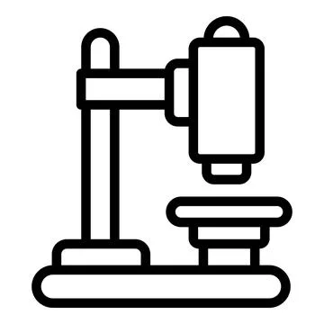 Medical microscope icon outline vector. Laboratory technology 库存插图