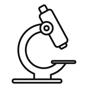 Medical microscope icon outline vector. Medical supplement Stock Illustration