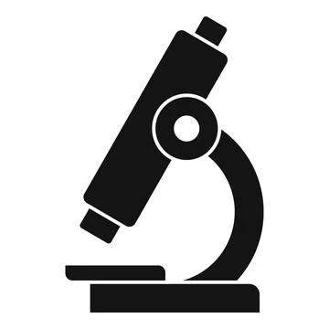 Medical microscope icon, simple style Stock Illustration