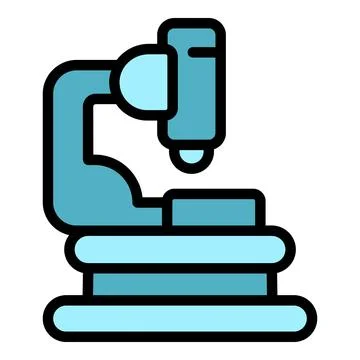 Medical microscope icon vector flat Illustrazione stock