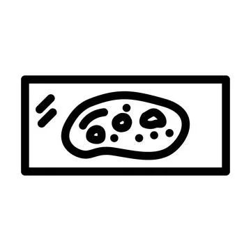 Medical microscope slide with cell sample analysis Stock Illustration