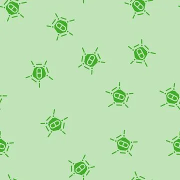 Medical molecular structure glyph vector seamless pattern Stock Illustration