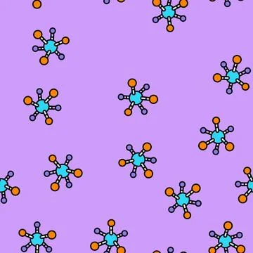 Medical molecular structure vector seamless pattern Illustrazione stock