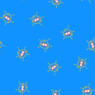 Medical molecular structure vector seamless pattern Stock Illustration