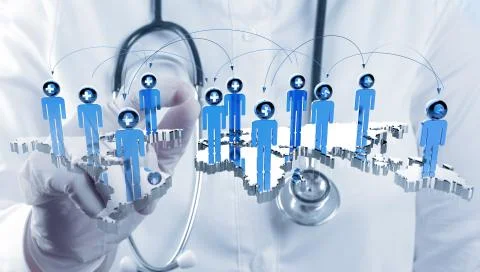 Medical network concept Illustrazione stock
