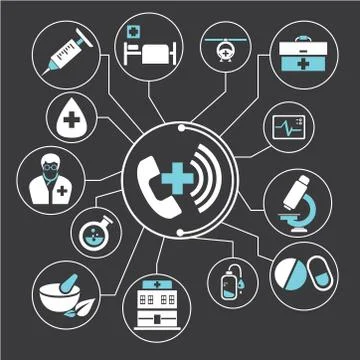 Medical network Stock Illustration