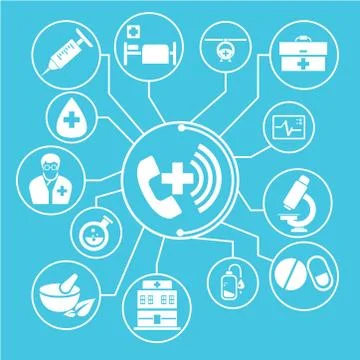 Medical network Stock Illustration