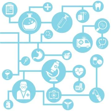 Medical network Stock Illustration