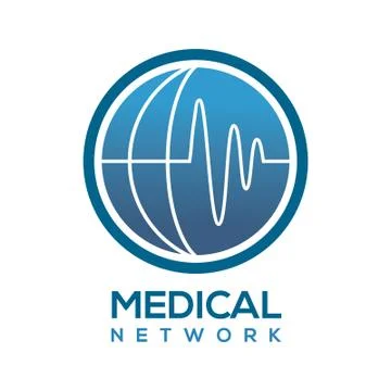 Medical network logo vector Stock Illustration