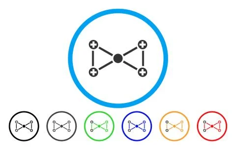 Medical Nodes Rounded Vector Icon Stock Illustration