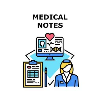 Medical notes icon vector illustration Illustrazione stock