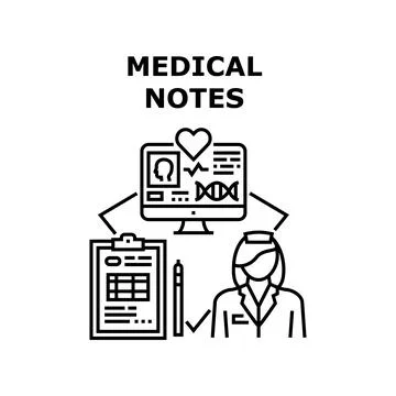 Medical notes icon vector illustration Stock Illustration