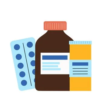 Medical objects concept Stock Illustration