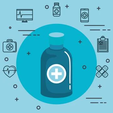 Medical objects design Illustrazione stock