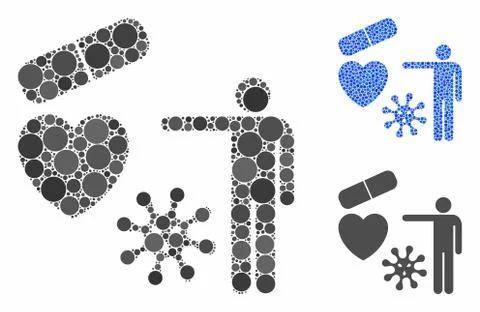 Medical Objects Presentation Mosaic Icon of Round Dots イラスト素材