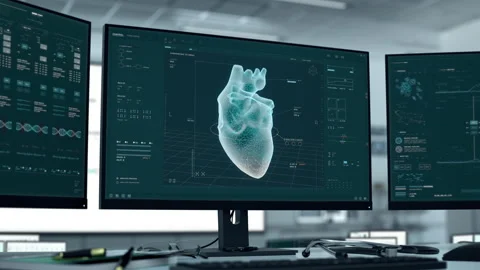 Medical organ engineering tool is creating a duplicate of the human heart Stock Footage 179855066