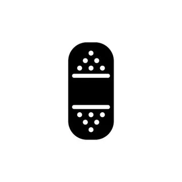 Medical Patch, First Emergency Plaster. Flat Vector Icon illustration. Simple Illustrazione stock