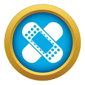 Medical patch icon blue vector isolated Illustrazione stock
