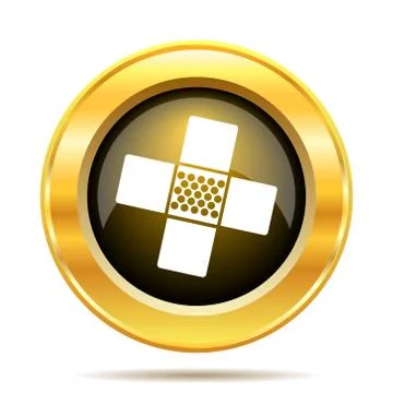 Medical patch icon. internet button on white background.. Ilustración de archivo