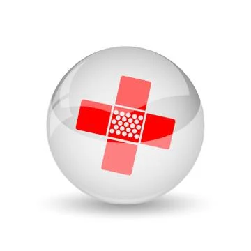 Medical patch icon. internet button on white background.. Ilustración de archivo