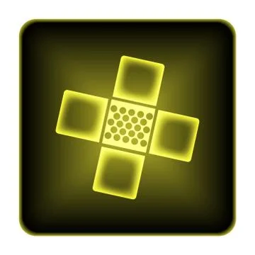 Medical patch icon. internet button on white background.. Illustrazione stock