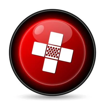 medical patch icon. internet button on white background.. Illustrazione stock